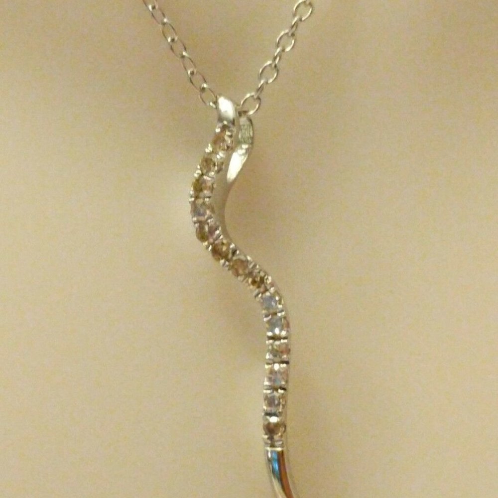 Diamond SNAKE/SERPENT Necklace, Silver